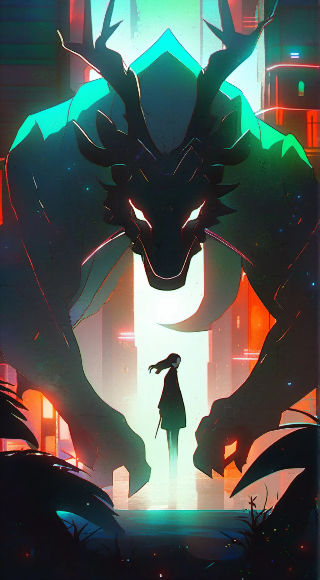 ai character: dragon background