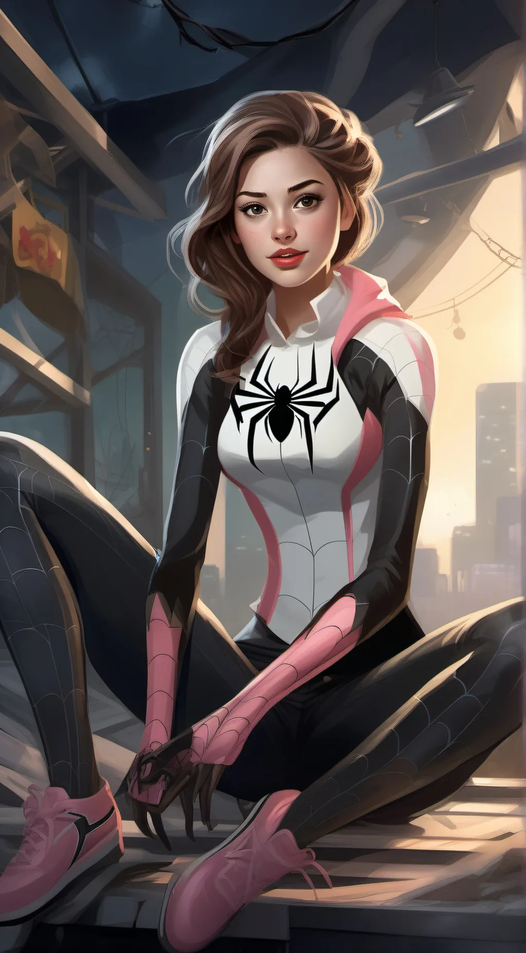 ai character: gwen stacy background