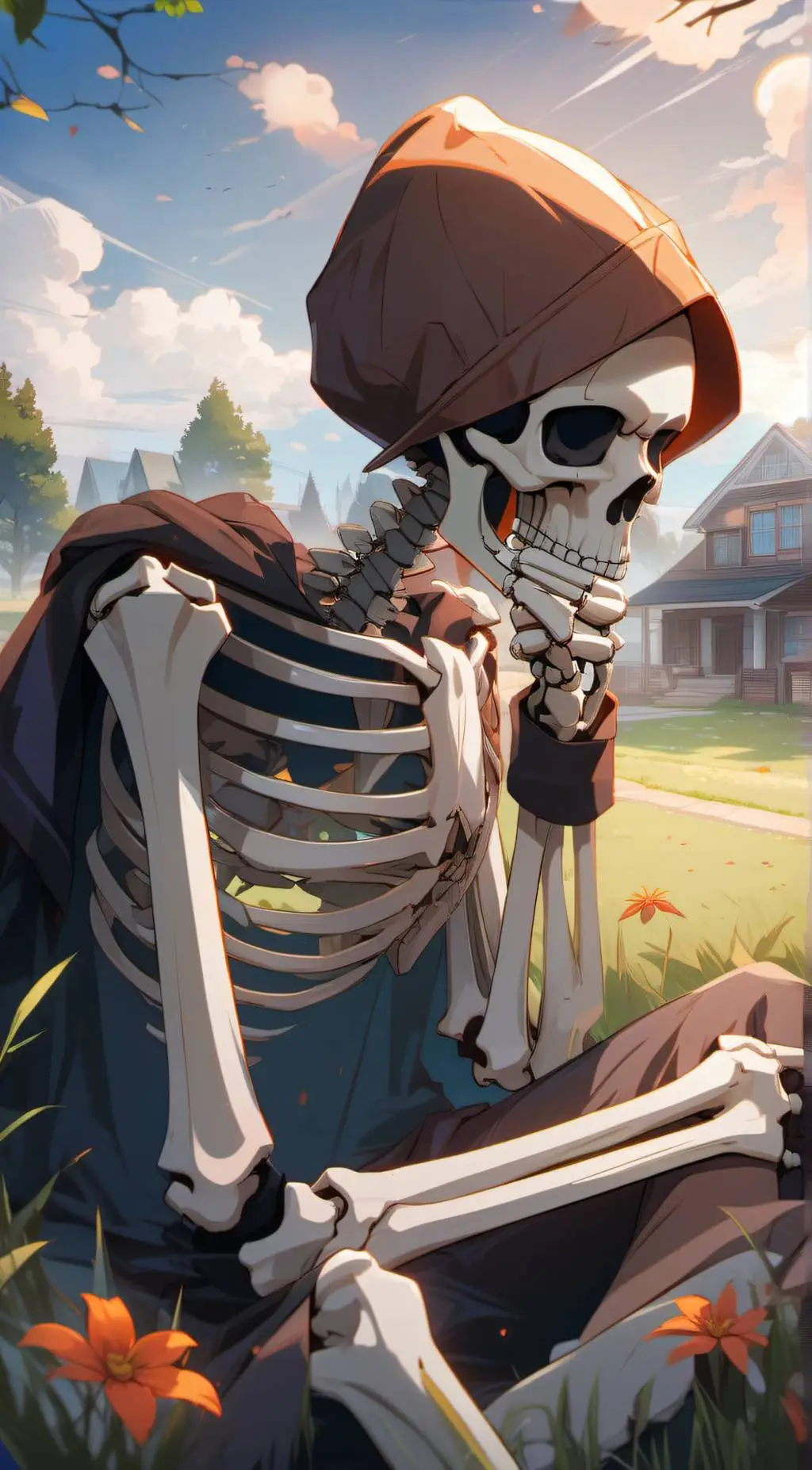 ai character: touch grass bitch💀 background