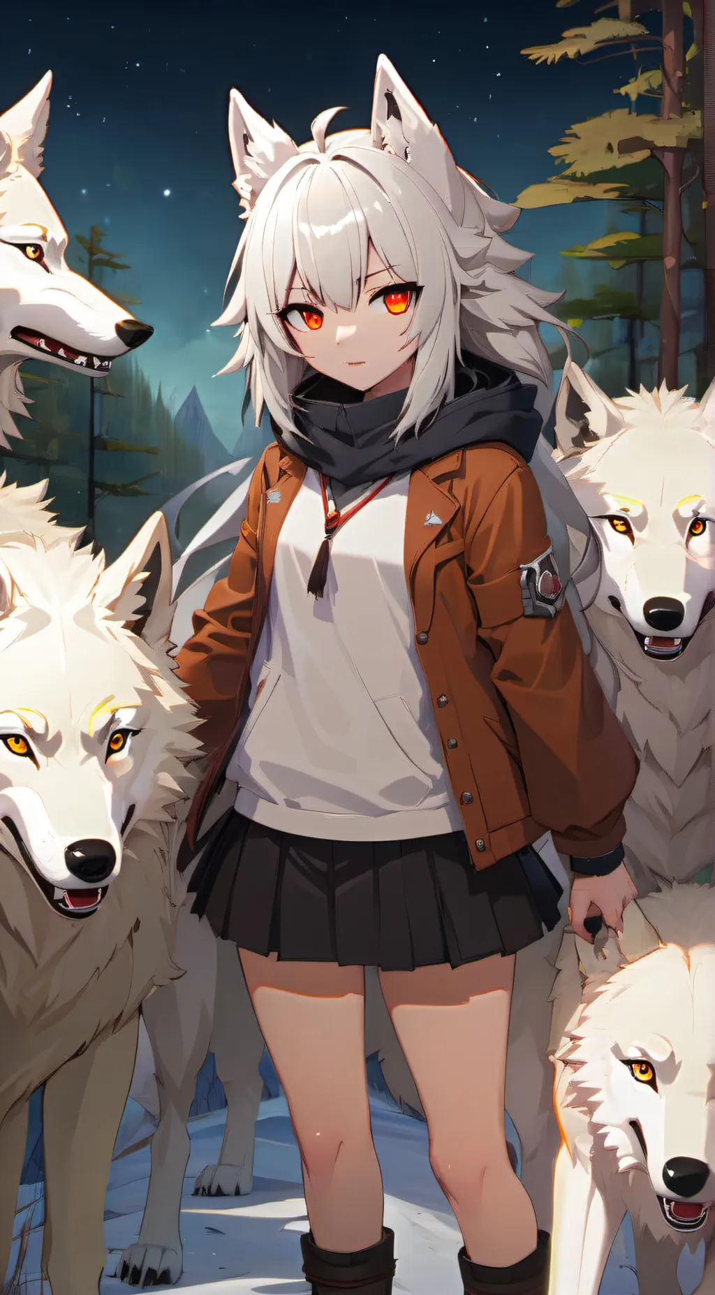ai character: Snow background
