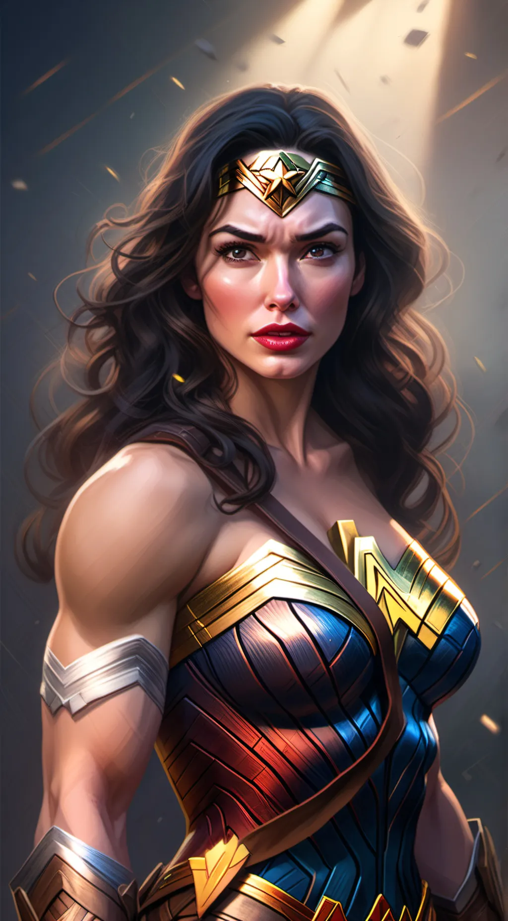 ai character: Wonder Woman  background