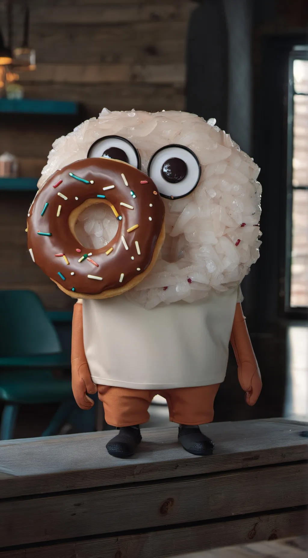 ai character: donut bfb background