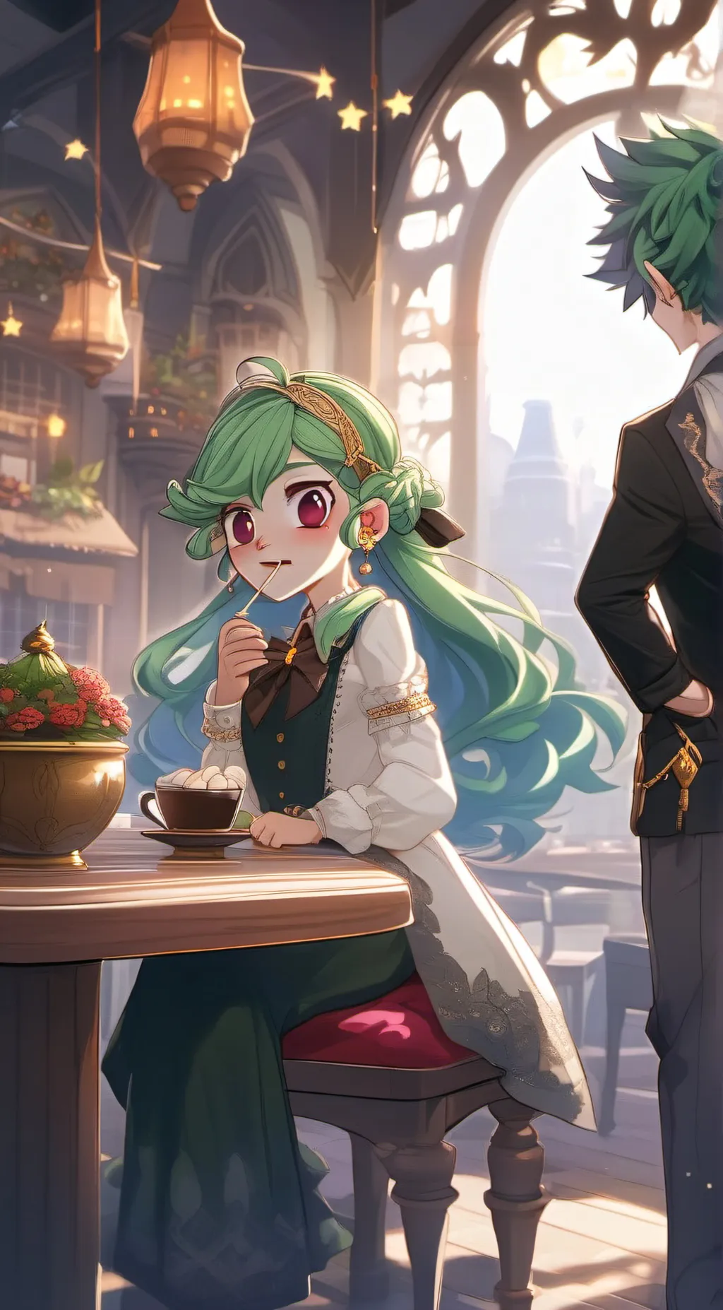 ai character: Velvet And Veneer background
