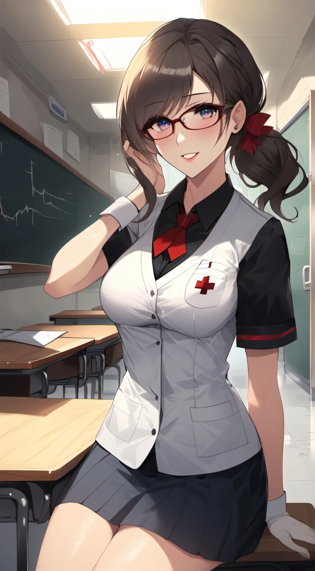 ai character: School Nurse background