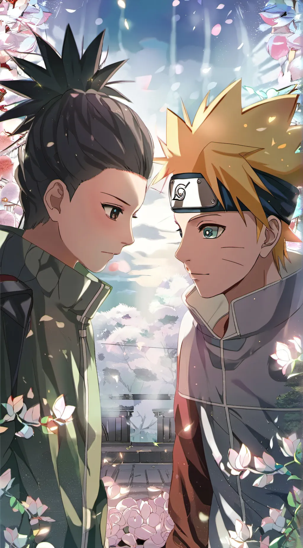 ai character: naruto and shika background