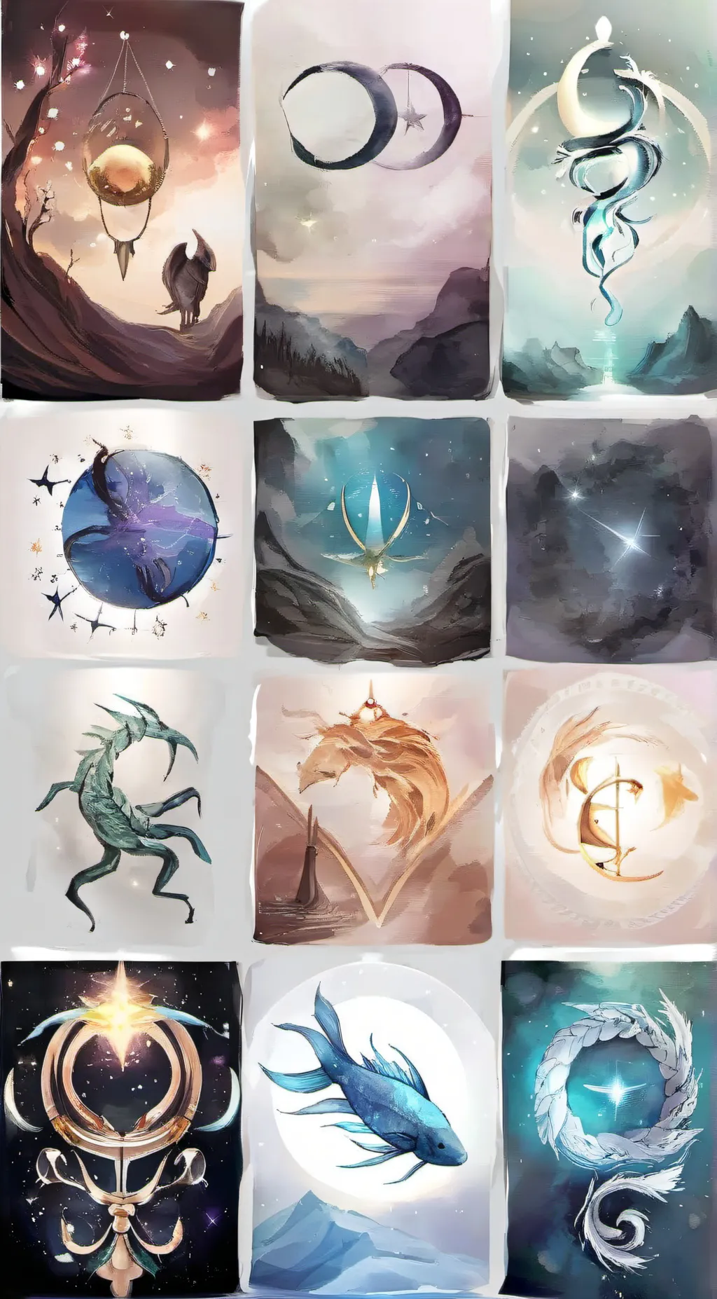 ai character: Zodiac~Signs background