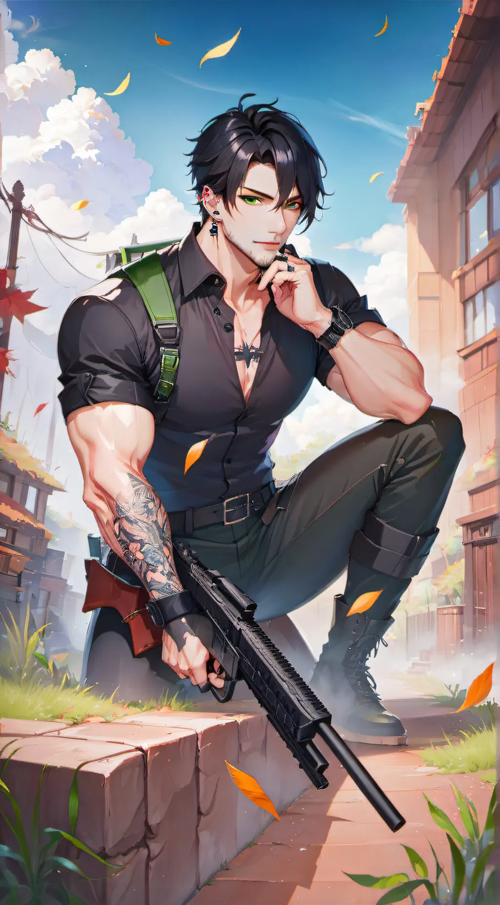 ai character: Asaki Munroka background