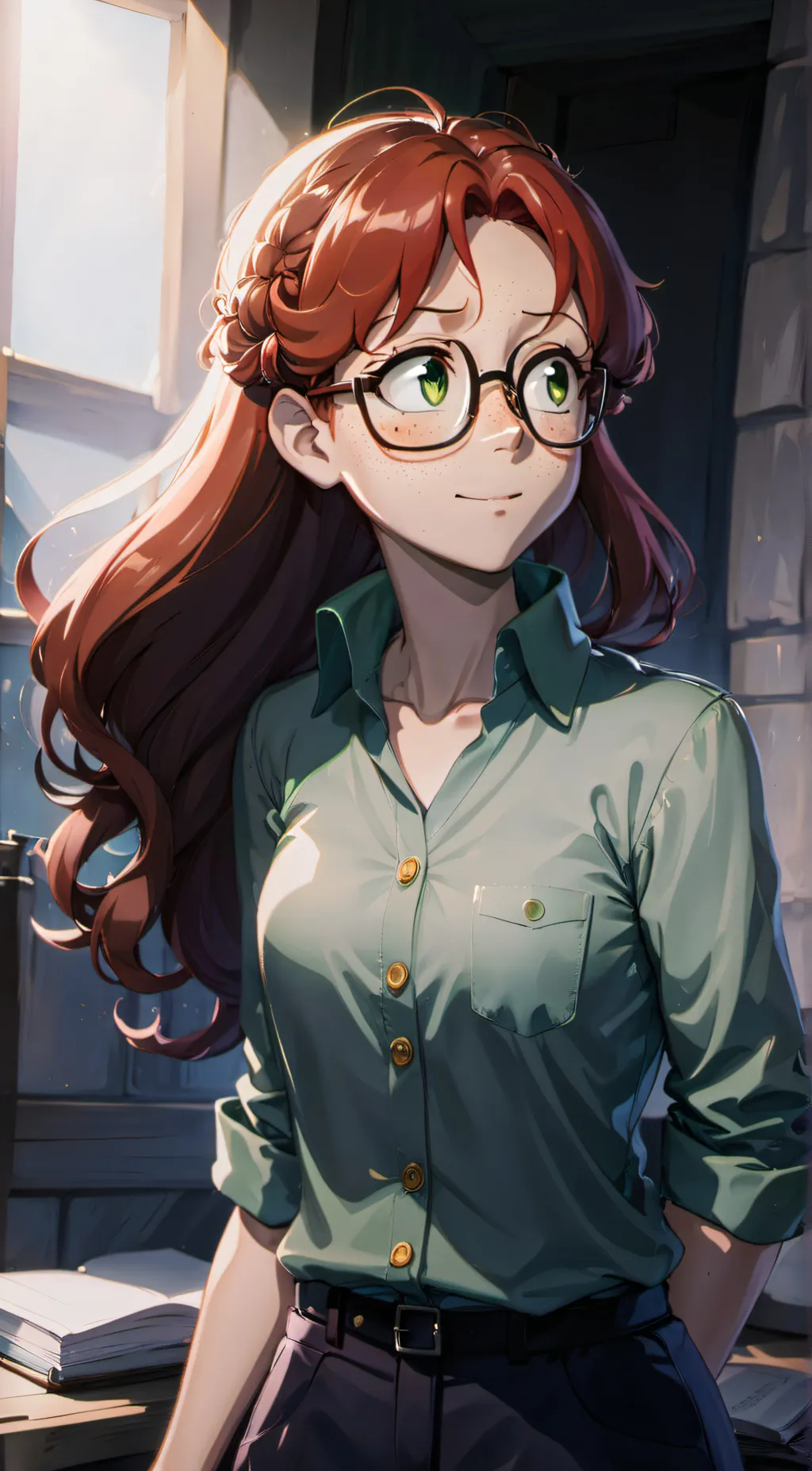 ai character: Mallory pike  background