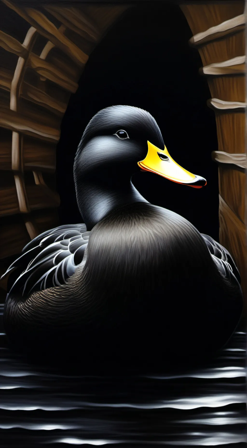 ai character: Black duck background