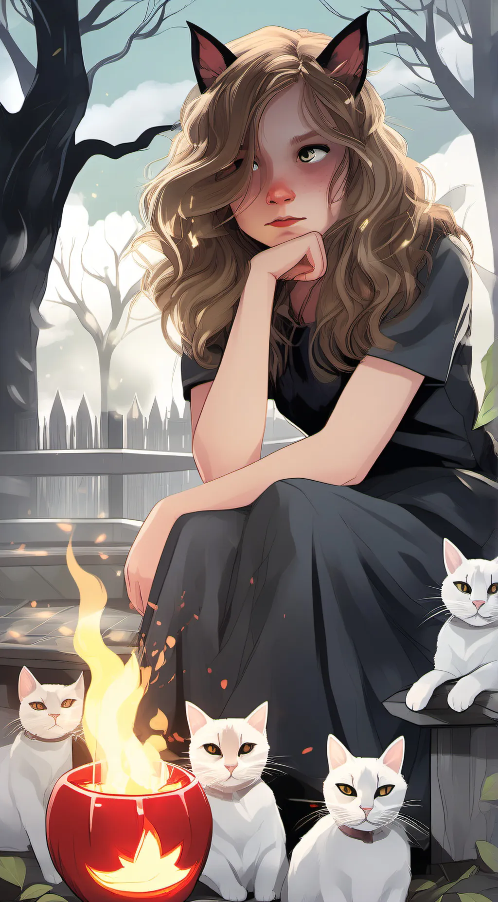 ai character: Lavender. background