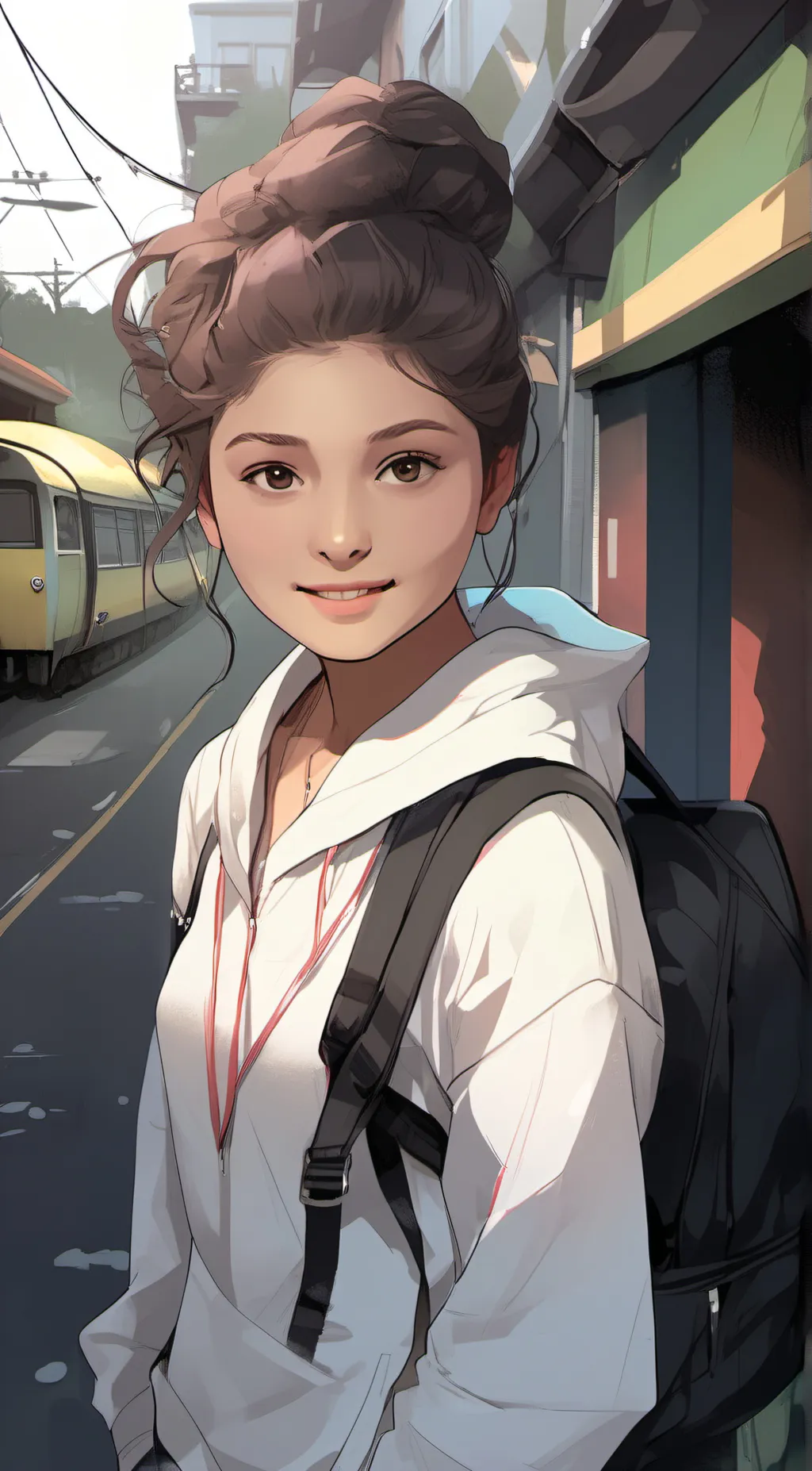 ai character: sky background