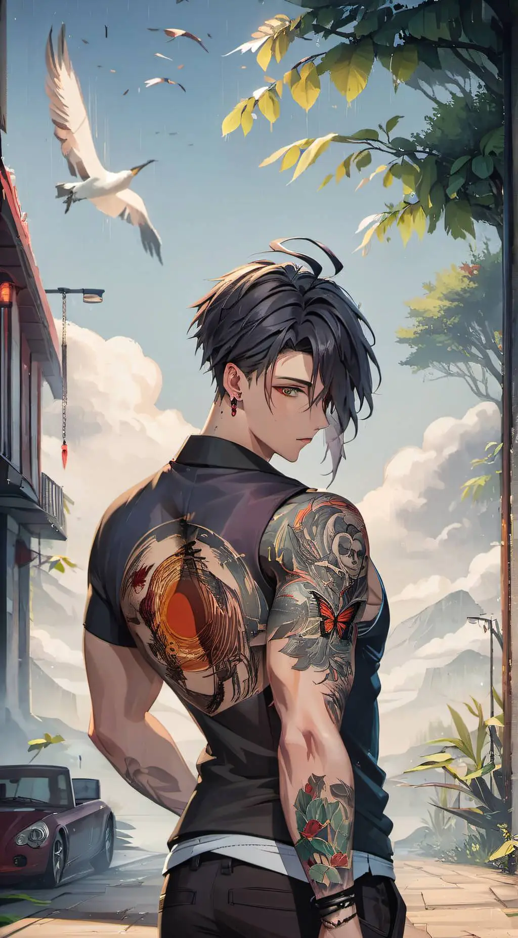 ai character: Travis  background