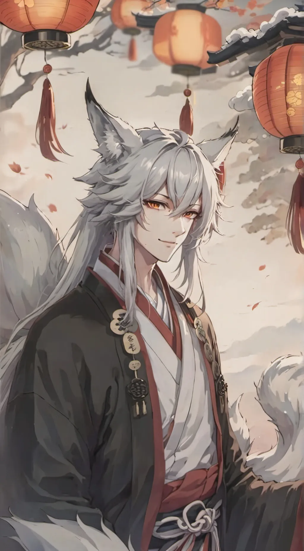 ai character: Kitsune background