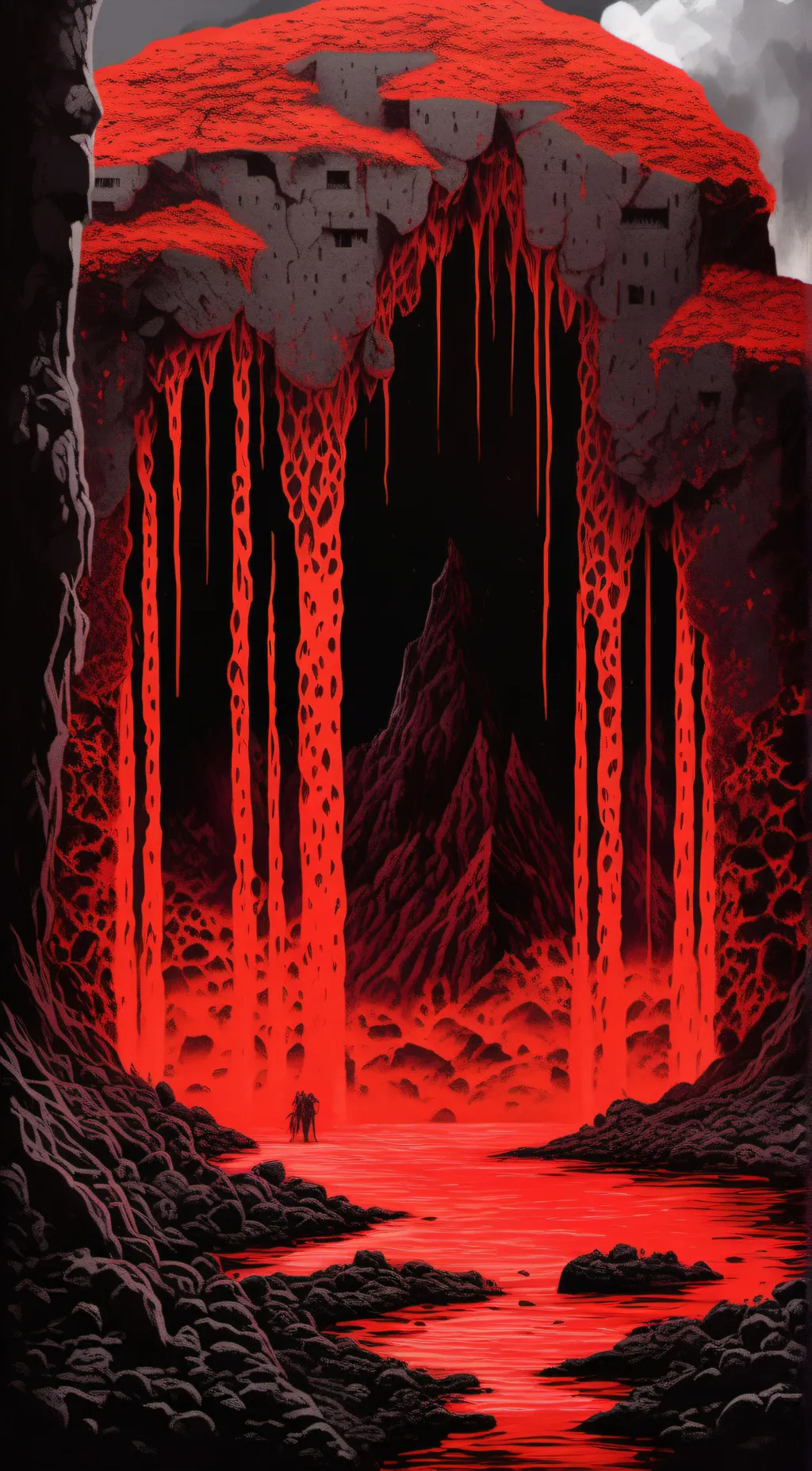 ai character: Master lava background