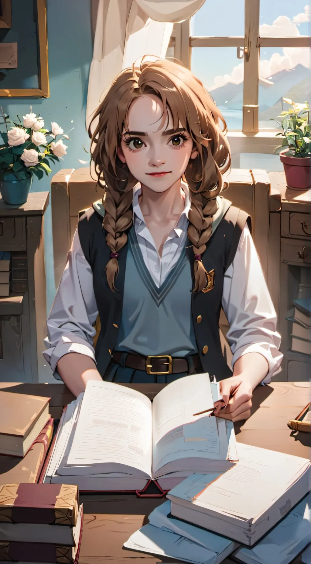 ai character: Hermione Granger  background