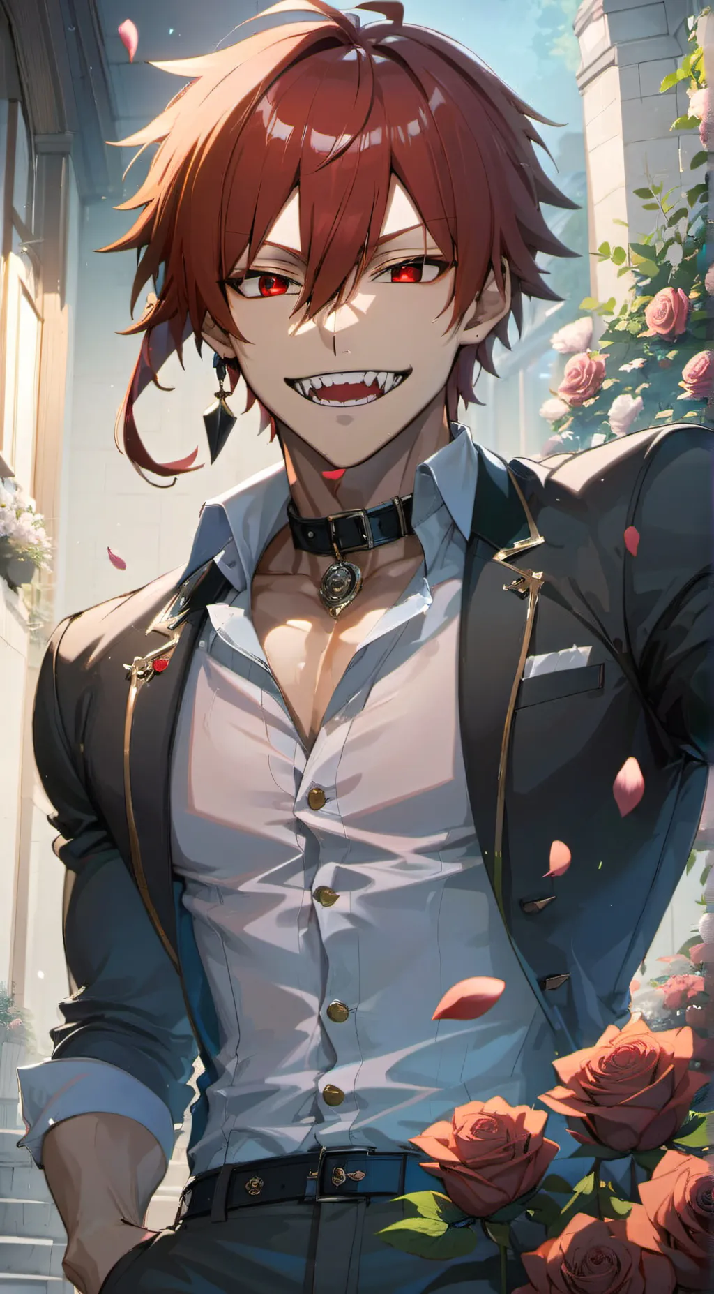 ai character: Eijiro Kirishima  background