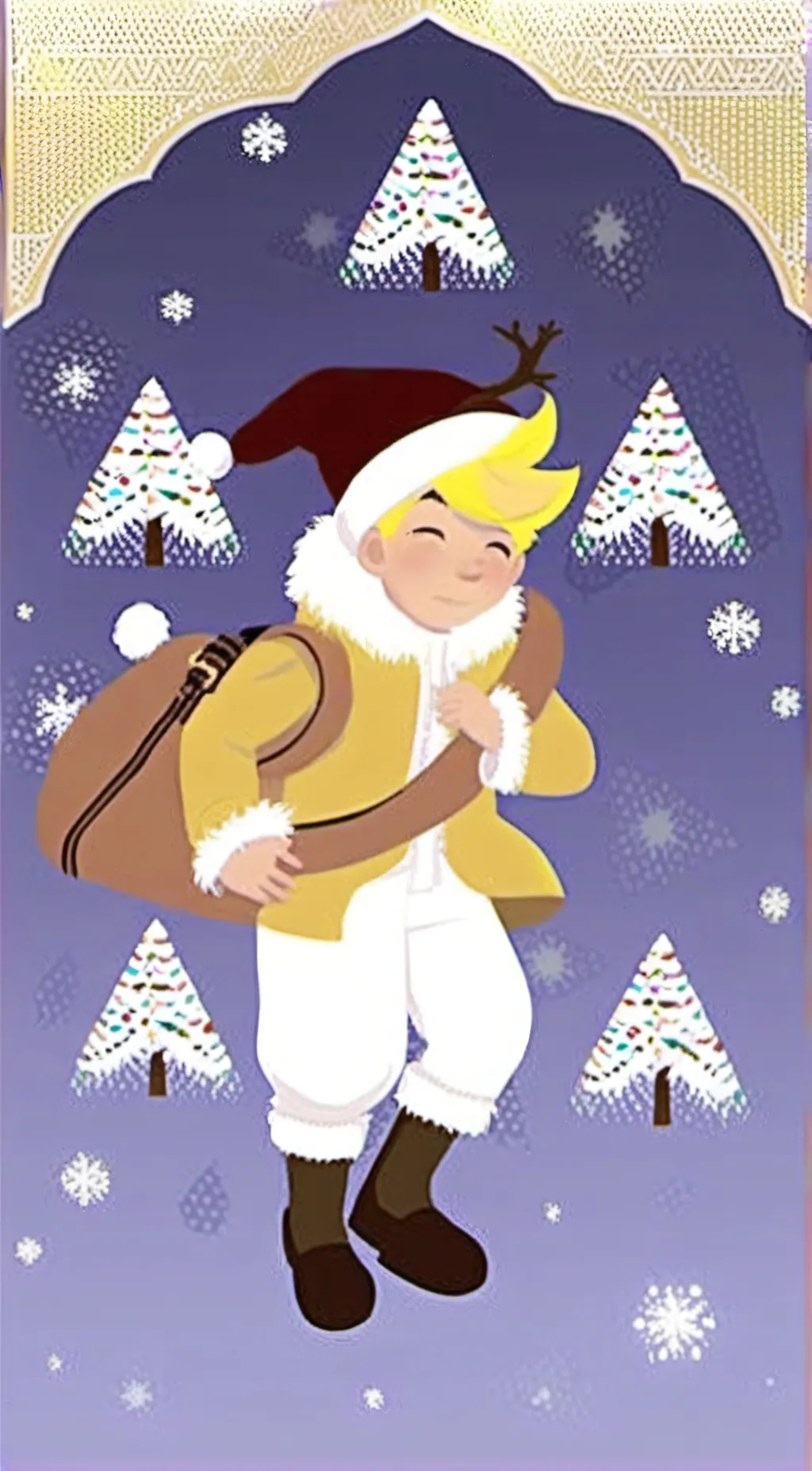 ai character: Christmas zenitsu  background