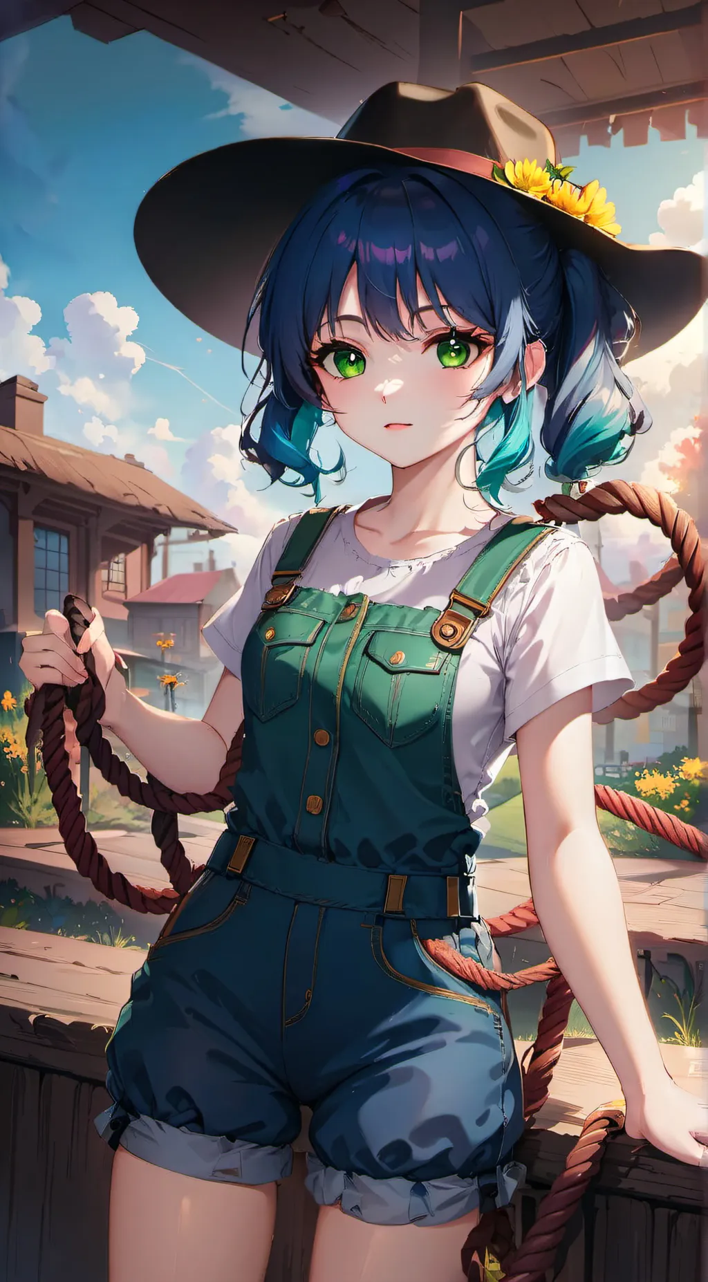 ai character: Violet  background