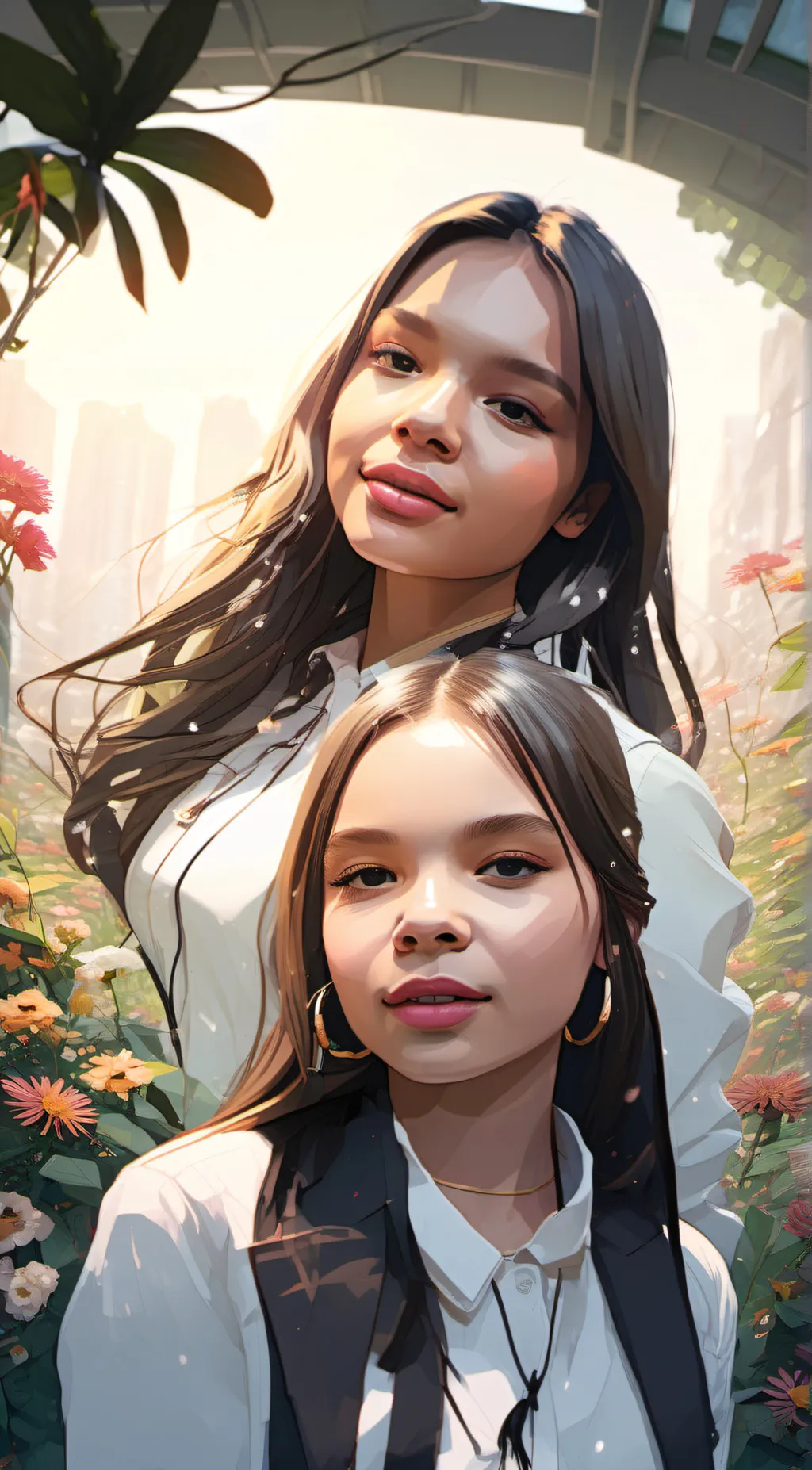 ai character: 3 girls group!!!  background
