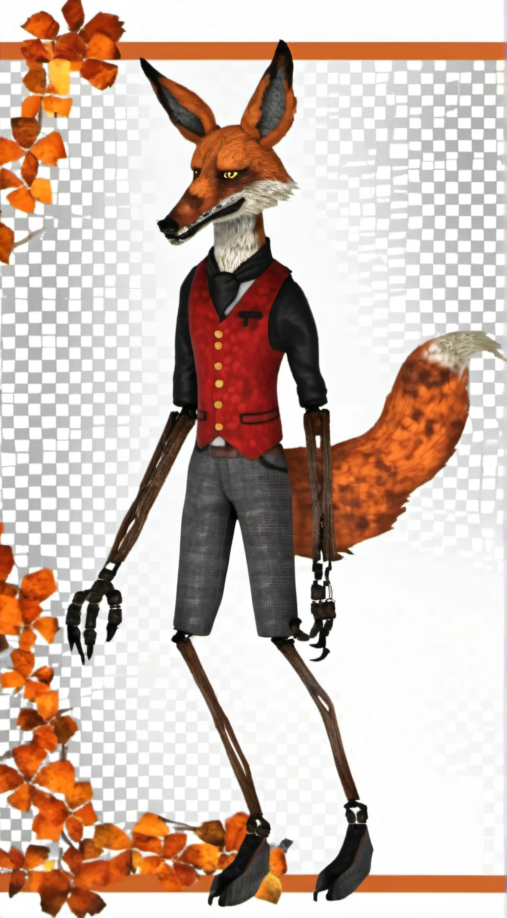 ai character: Withered Foxy background