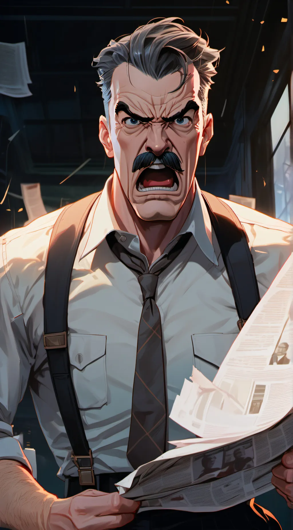 ai character: J Jonah Jameson background