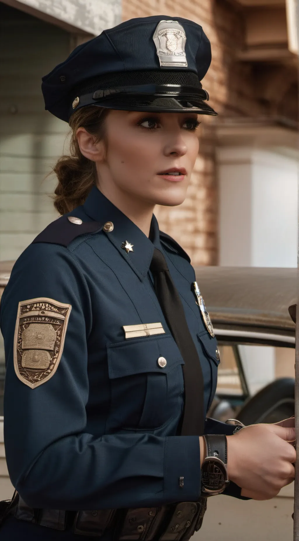 ai character: Officer Jane  background