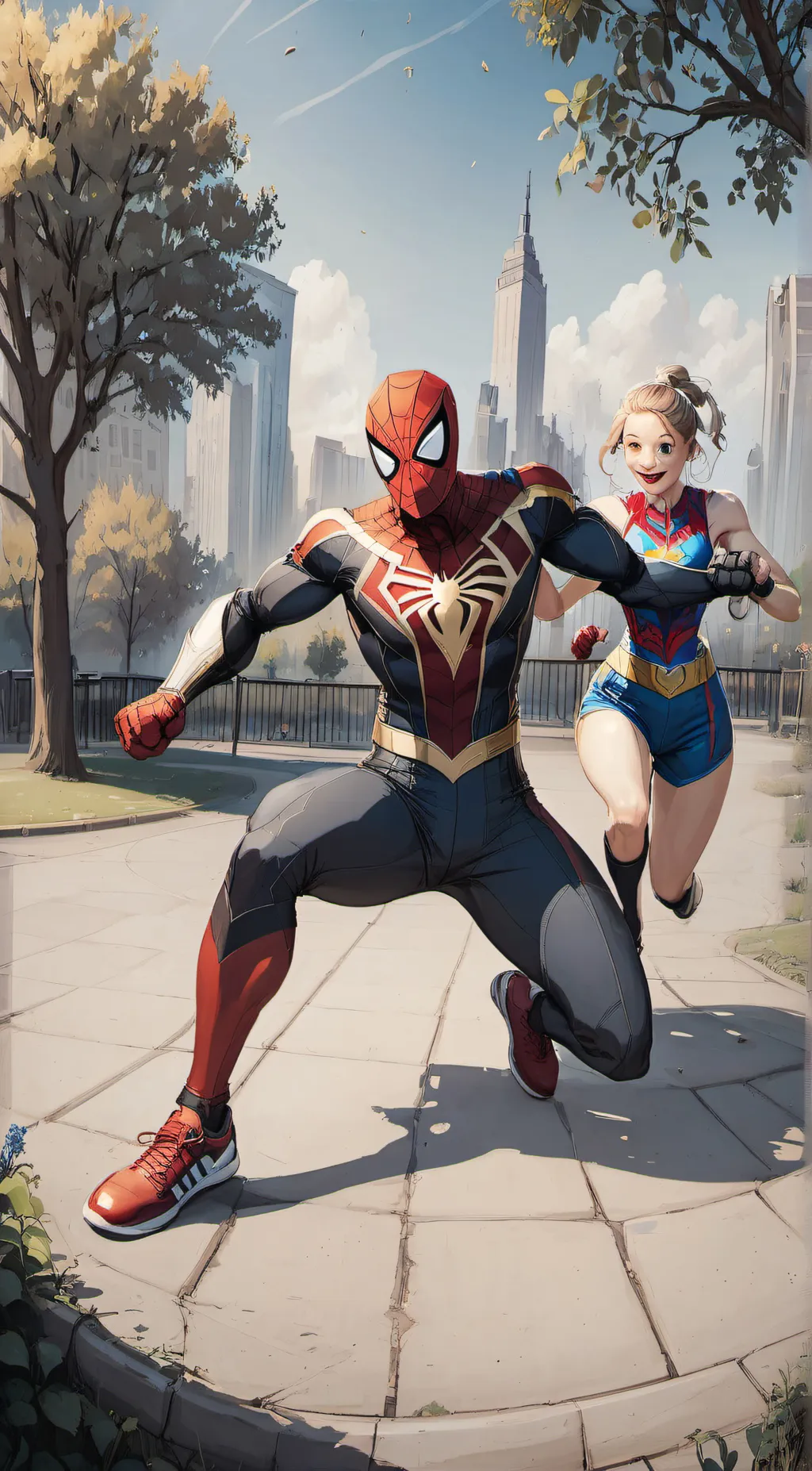 ai character: Spiderman background