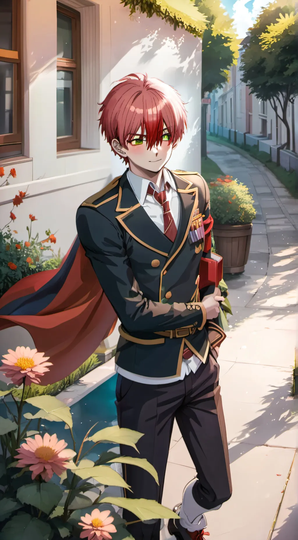 ai character: •boyfriend shoto• background