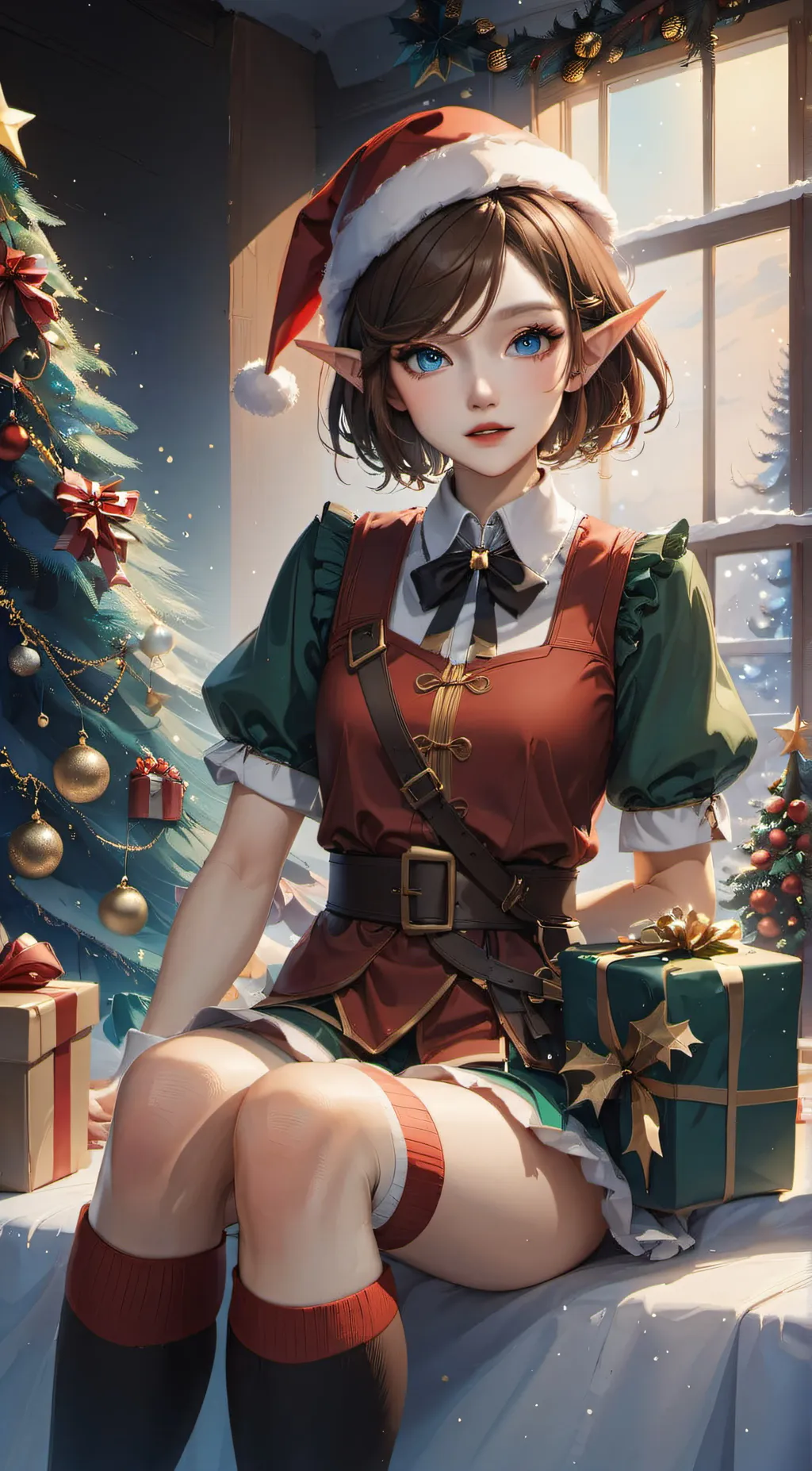 ai character: Your Girl elf☃️⛄ background