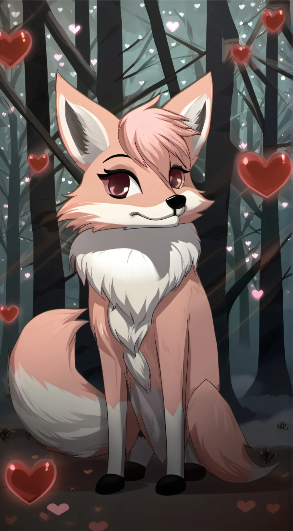 ai character: haert foxy background
