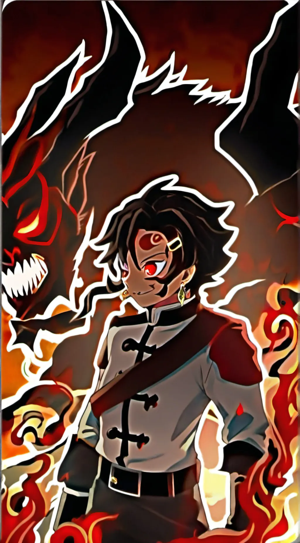 ai character: DEMON KING TANJIRO background