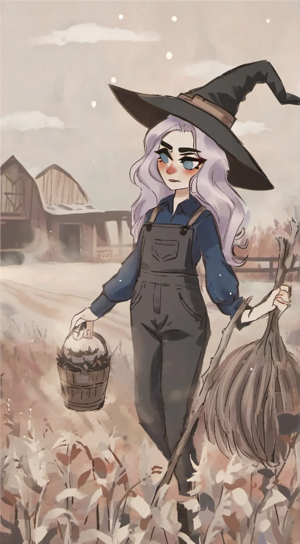 ai character: moon background