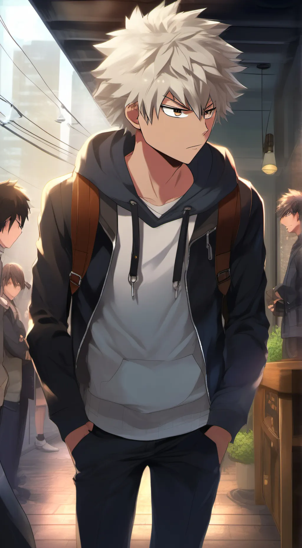 ai character: katsuki bakugou  background