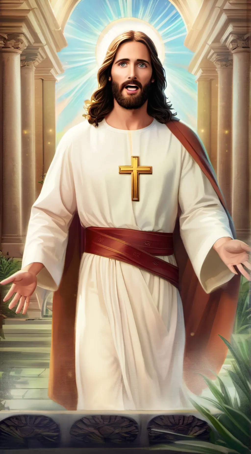 ai character: Jesus Christ  background