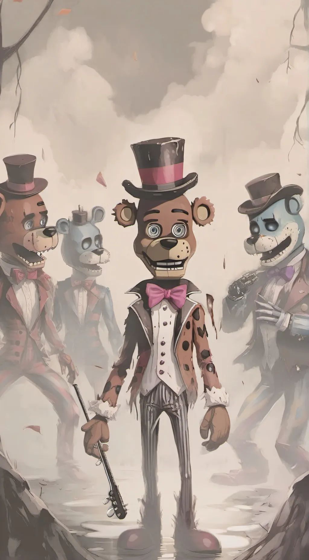 ai character: glamrock Freddy background