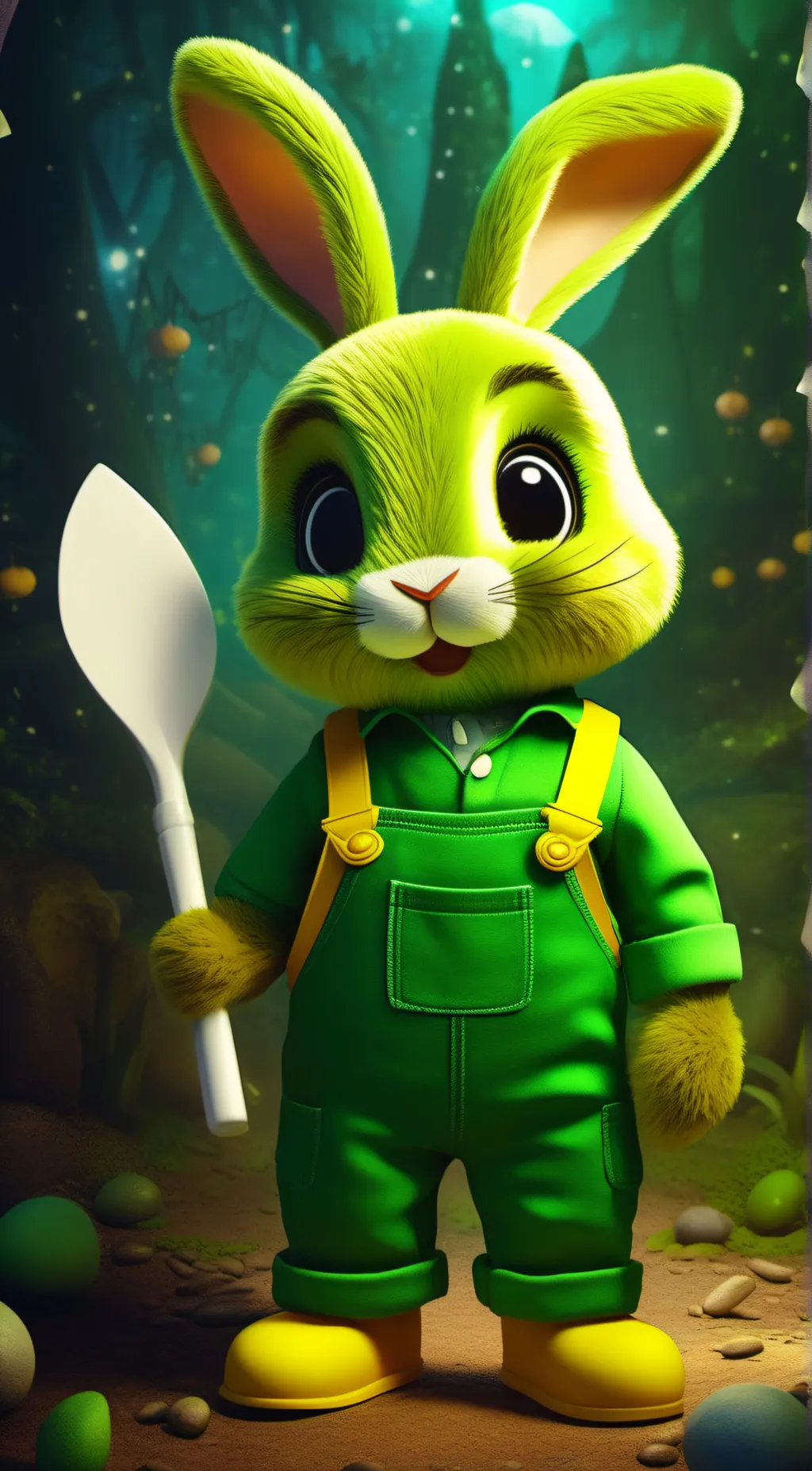ai character: bunnzo bunny background