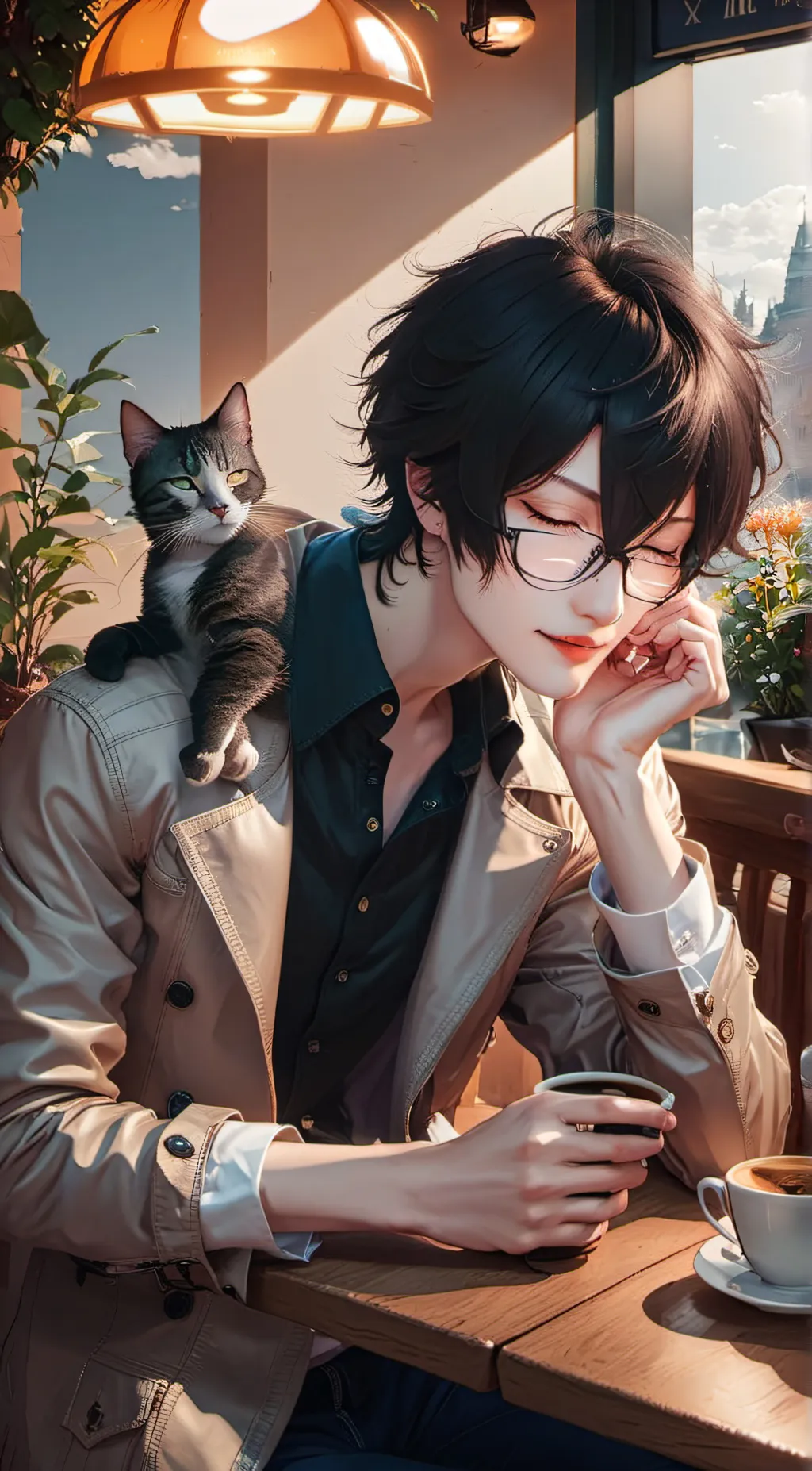 ai character: Adam  background