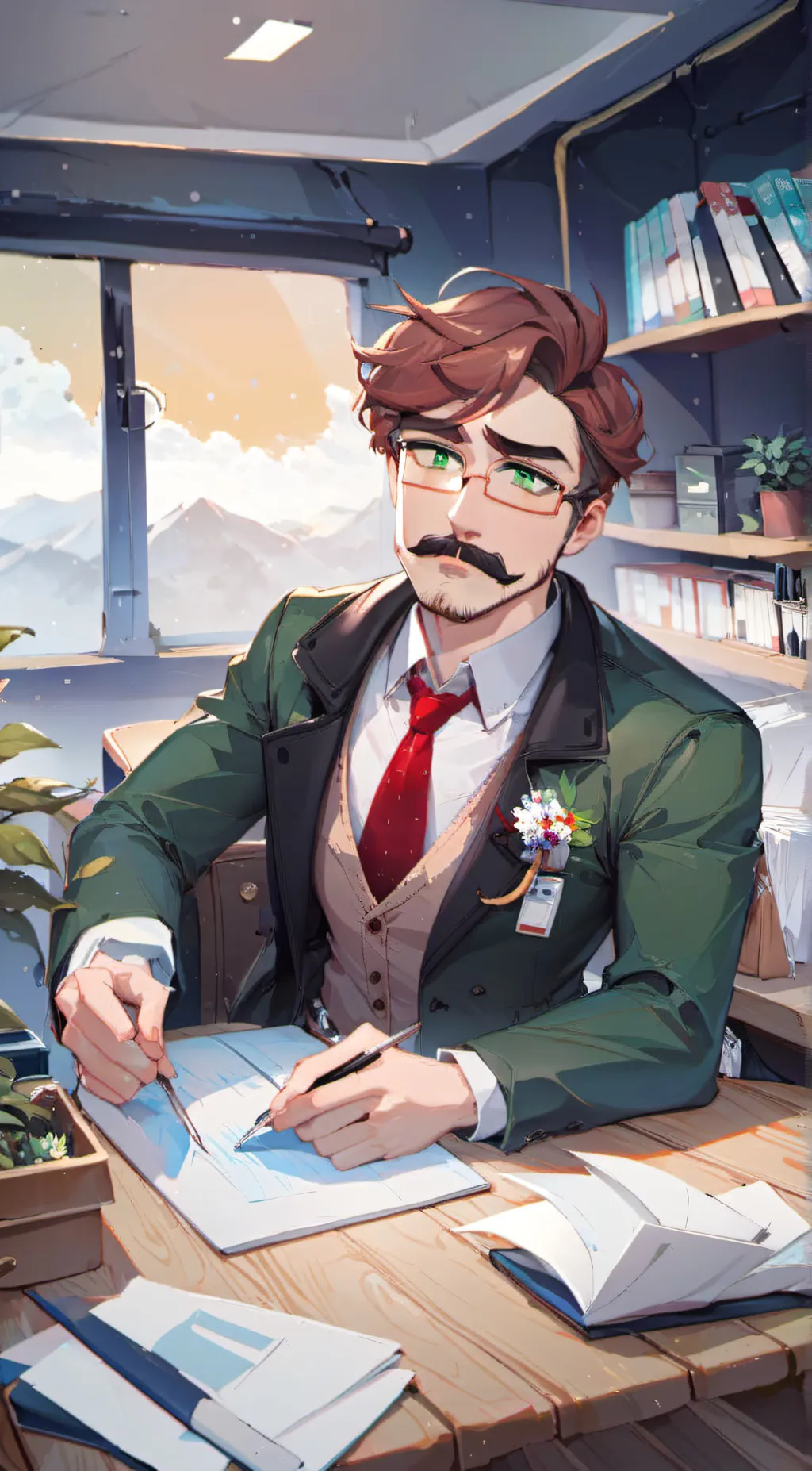 ai character: Harvey background