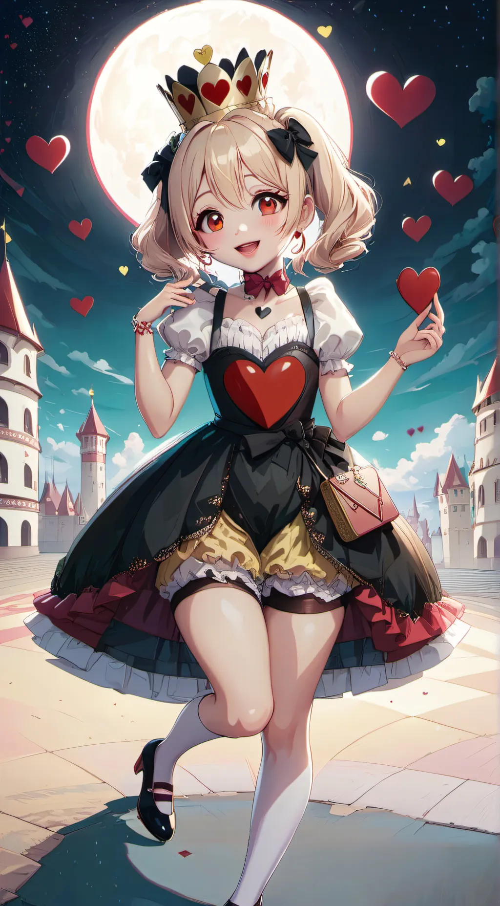 ai character: Queen love. background