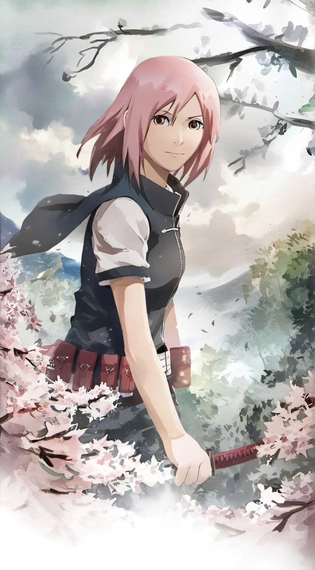 ai character: Sakura Haruno background