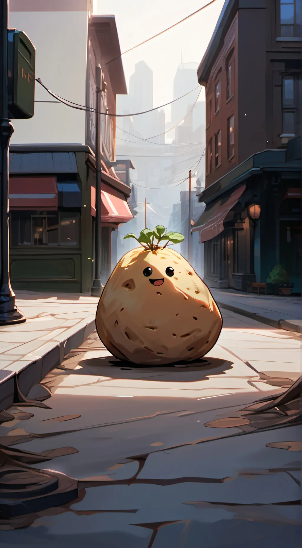 ai character: potato background