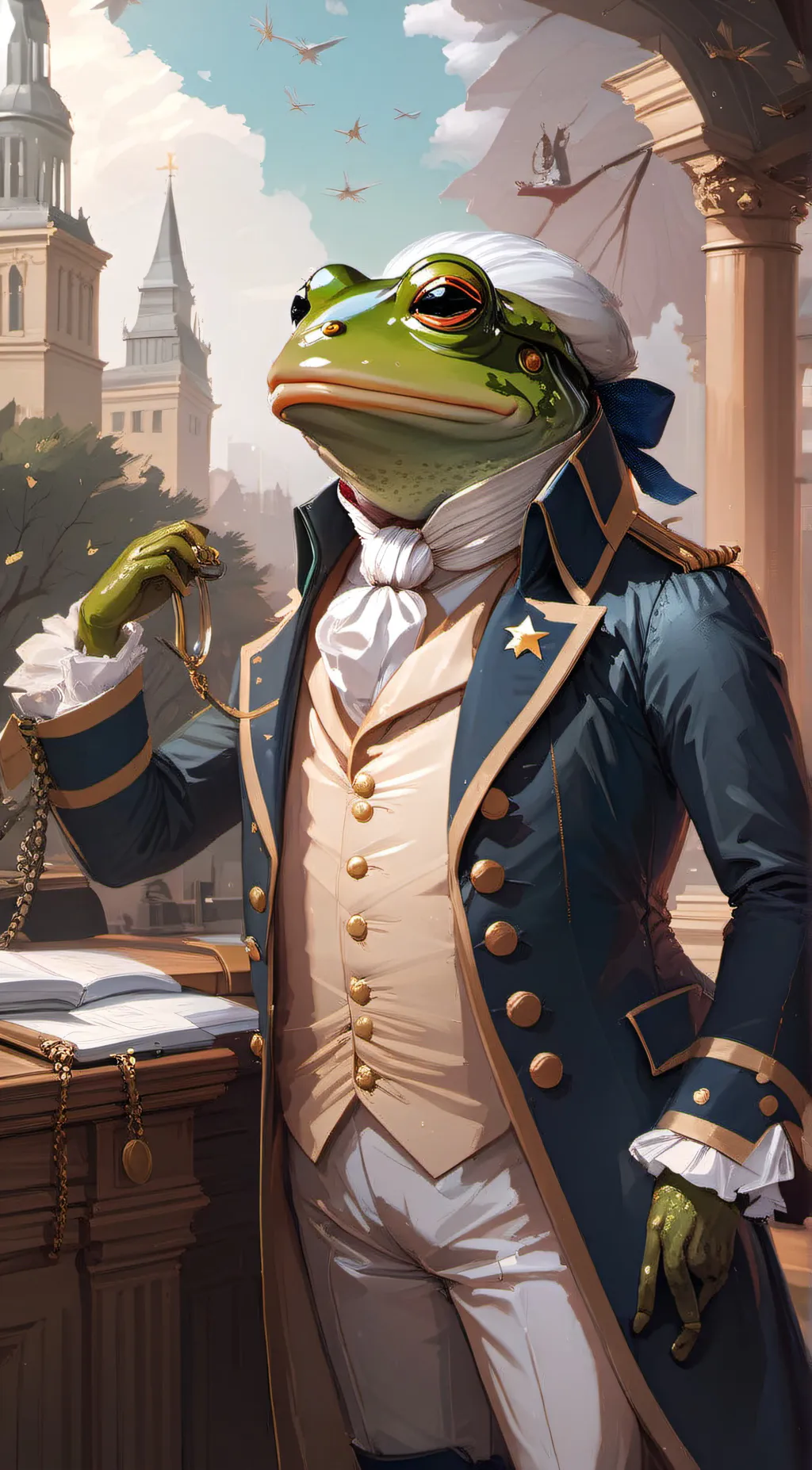 ai character: George froggton background