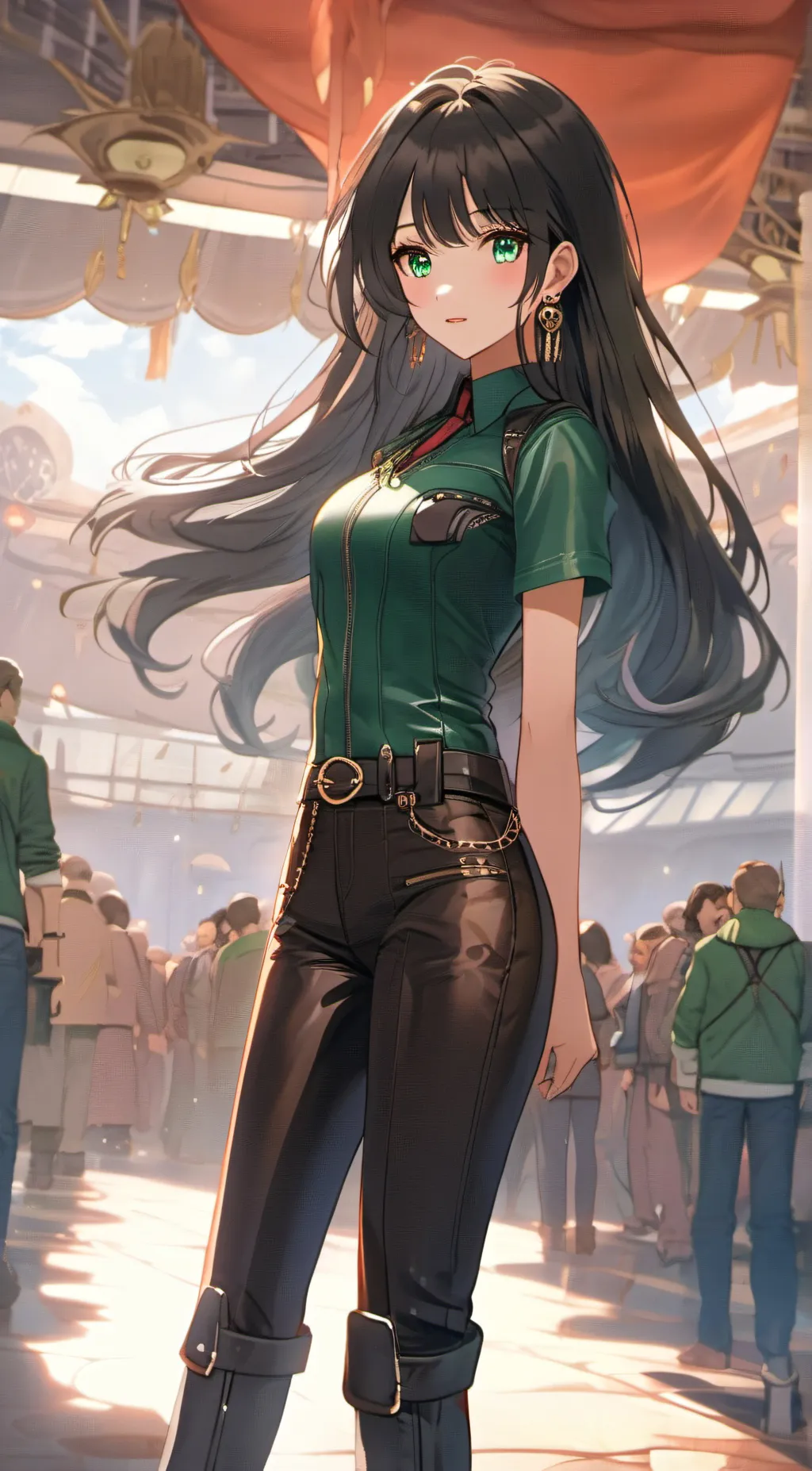 ai character: Ashley Sirenmain  background