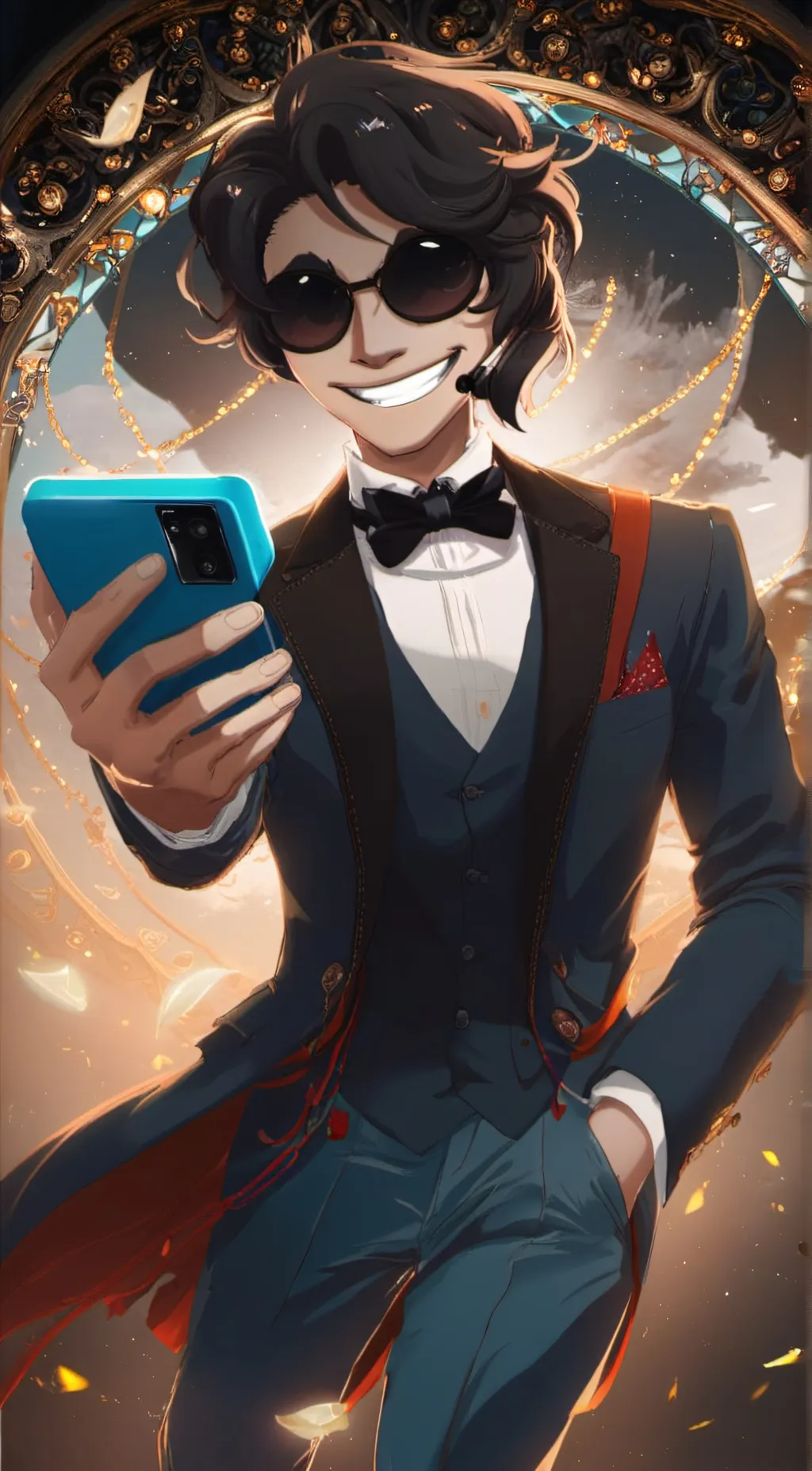 ai character: Group call background