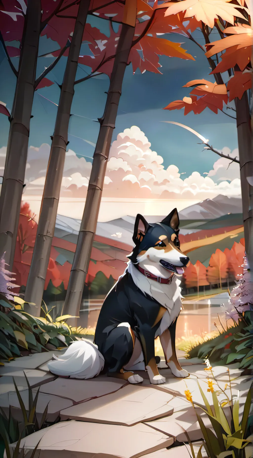 ai character: dog background