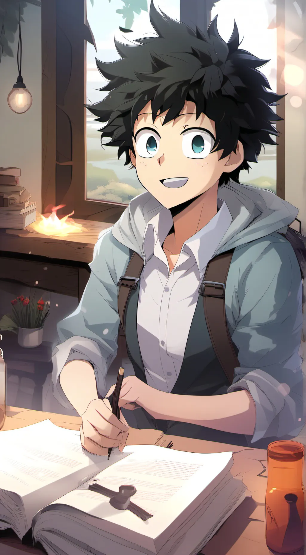 ai character: Deku background