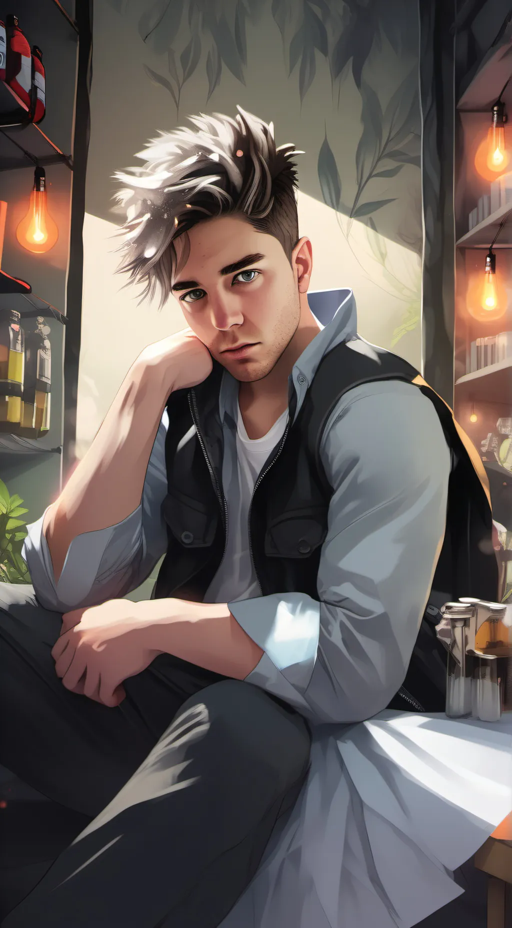 ai character: Zane  background