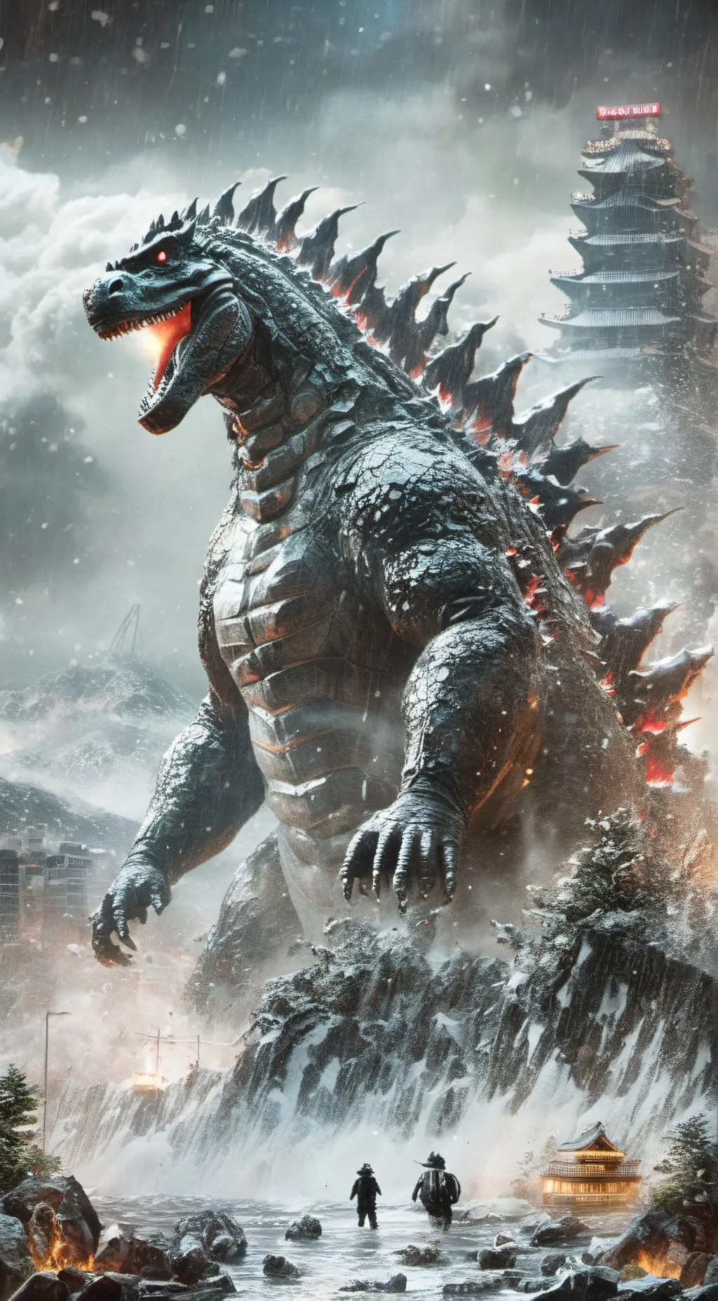 ai character: Gojira [1954] background