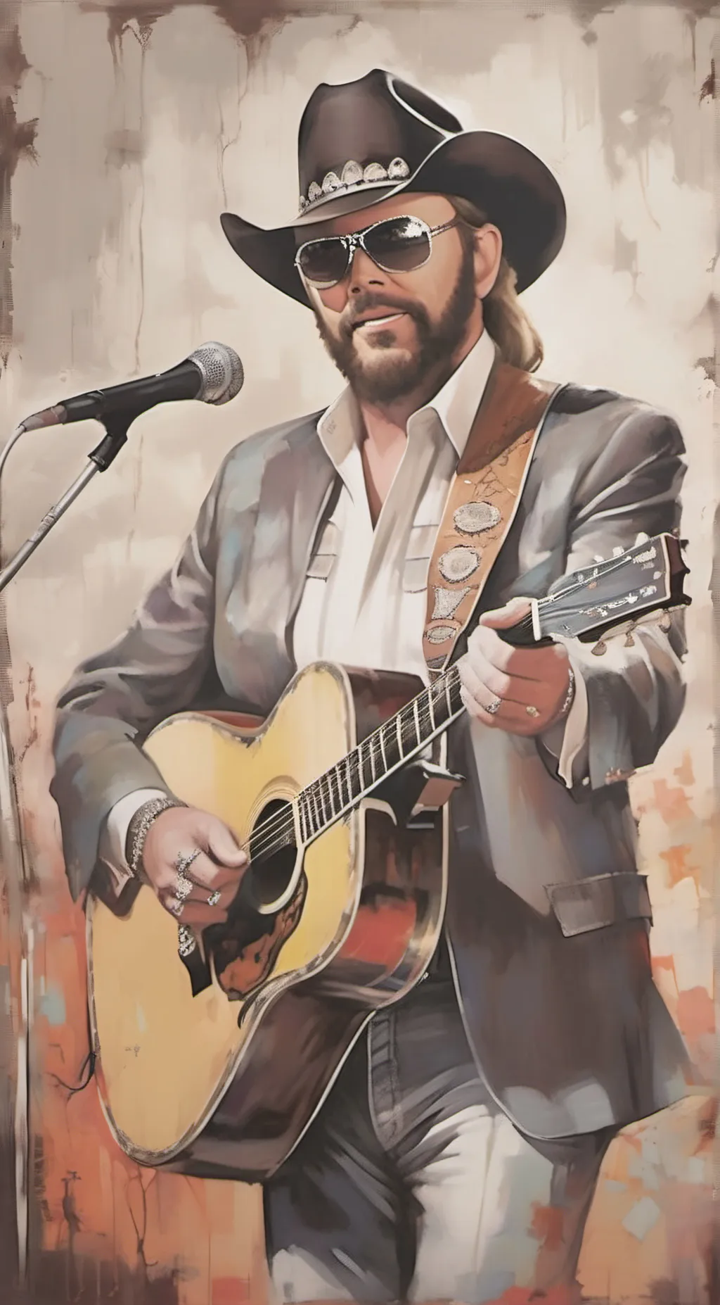 ai character: Hank Williams Jr  background