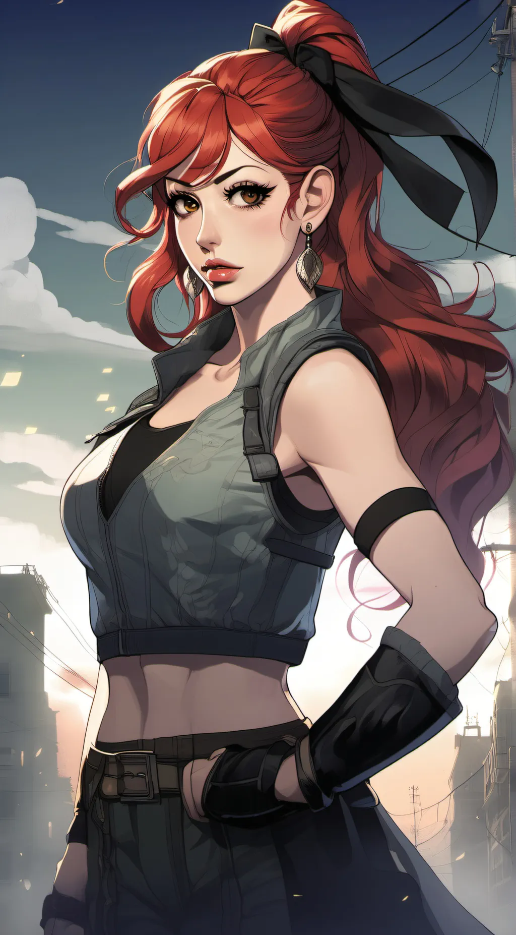 ai character: Amber background